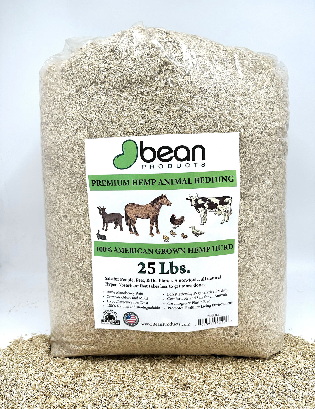 Natural Hemp Cat Litter - Non-Clumping, USA Made