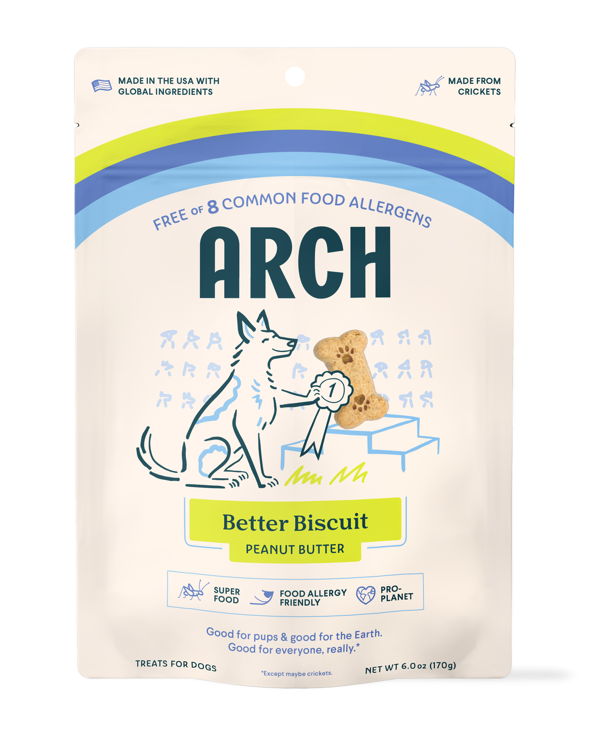 Dog hypo treats in their package from Arch Pet Food.