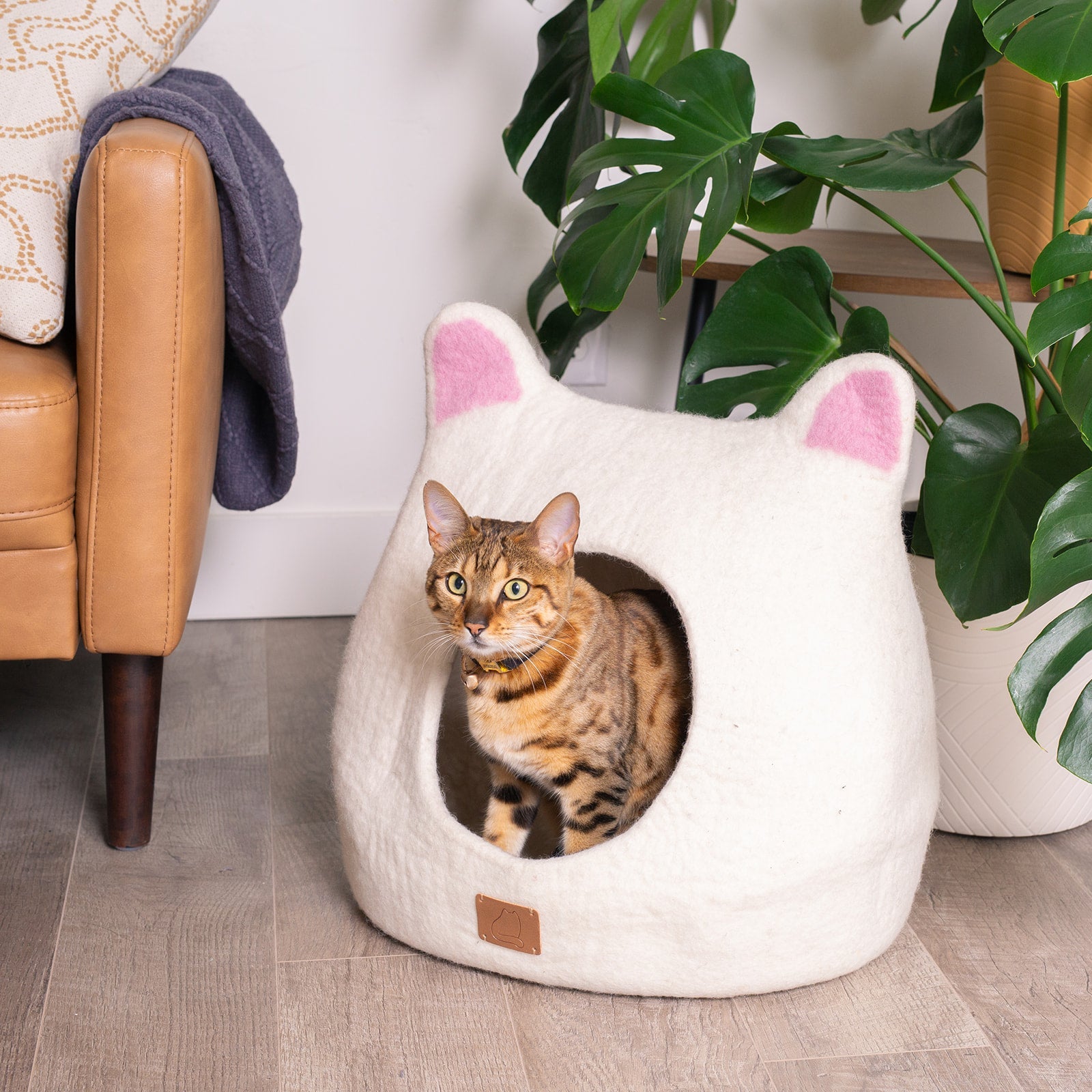 Cat Ears Felt Wool Cat Cave