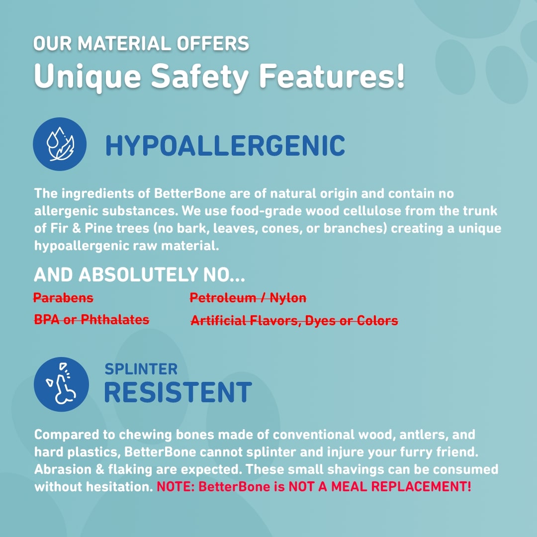 information about betterbones hypoallergenic dog chews