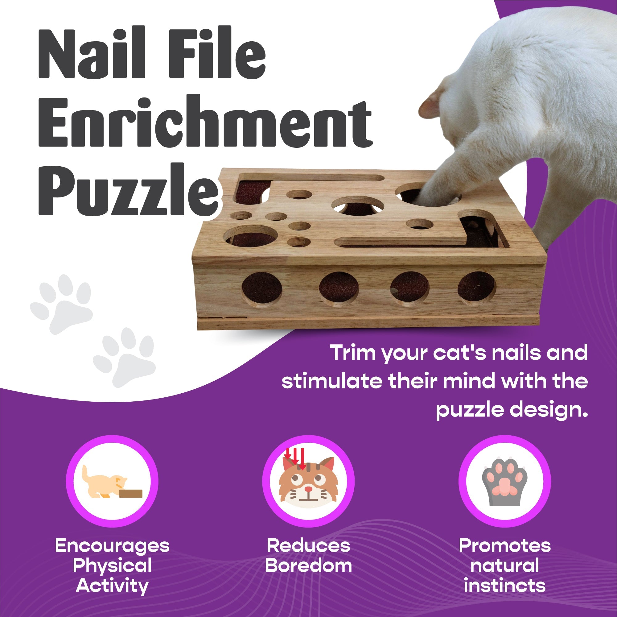 Cat Nail File Box | Interactive Cat Enrichment Toy