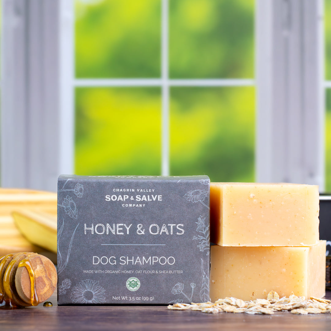 Organic Dog Shampoo Bar - Honey & Oats