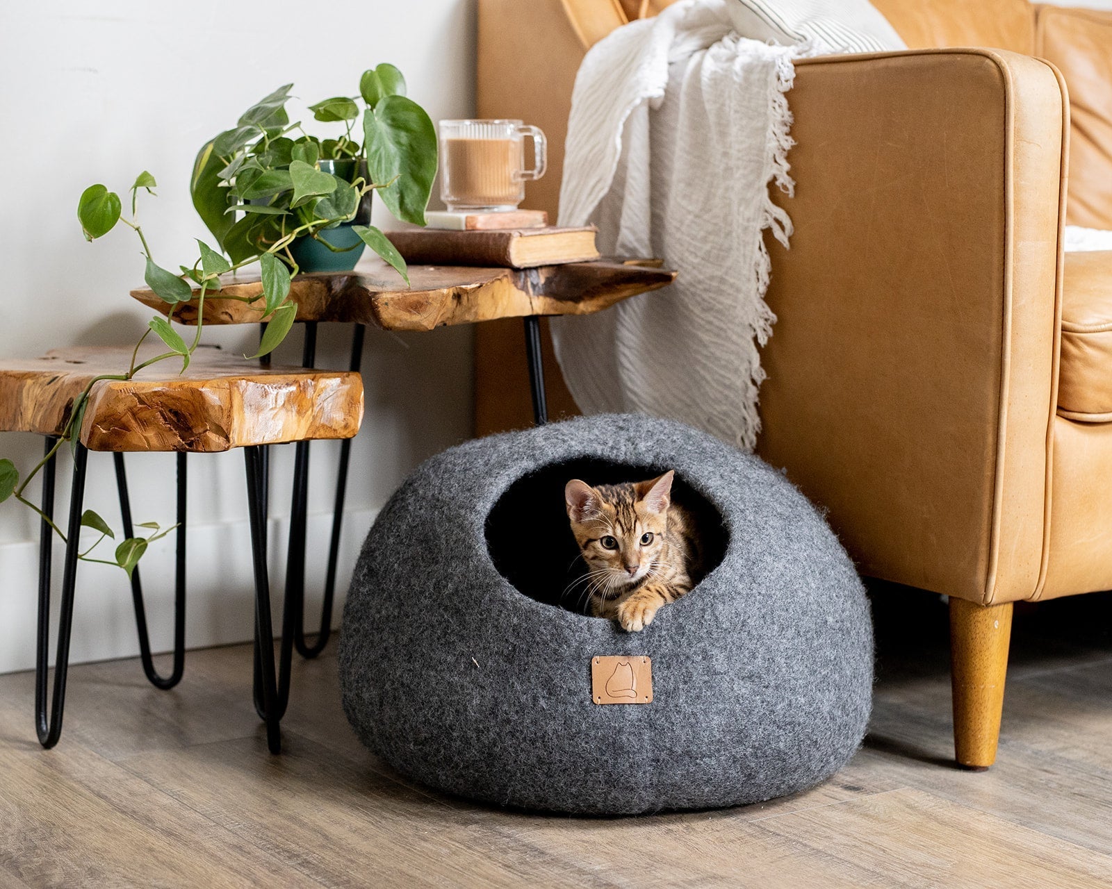 Organic Wool Cat Cave - Natural & Zero Waste