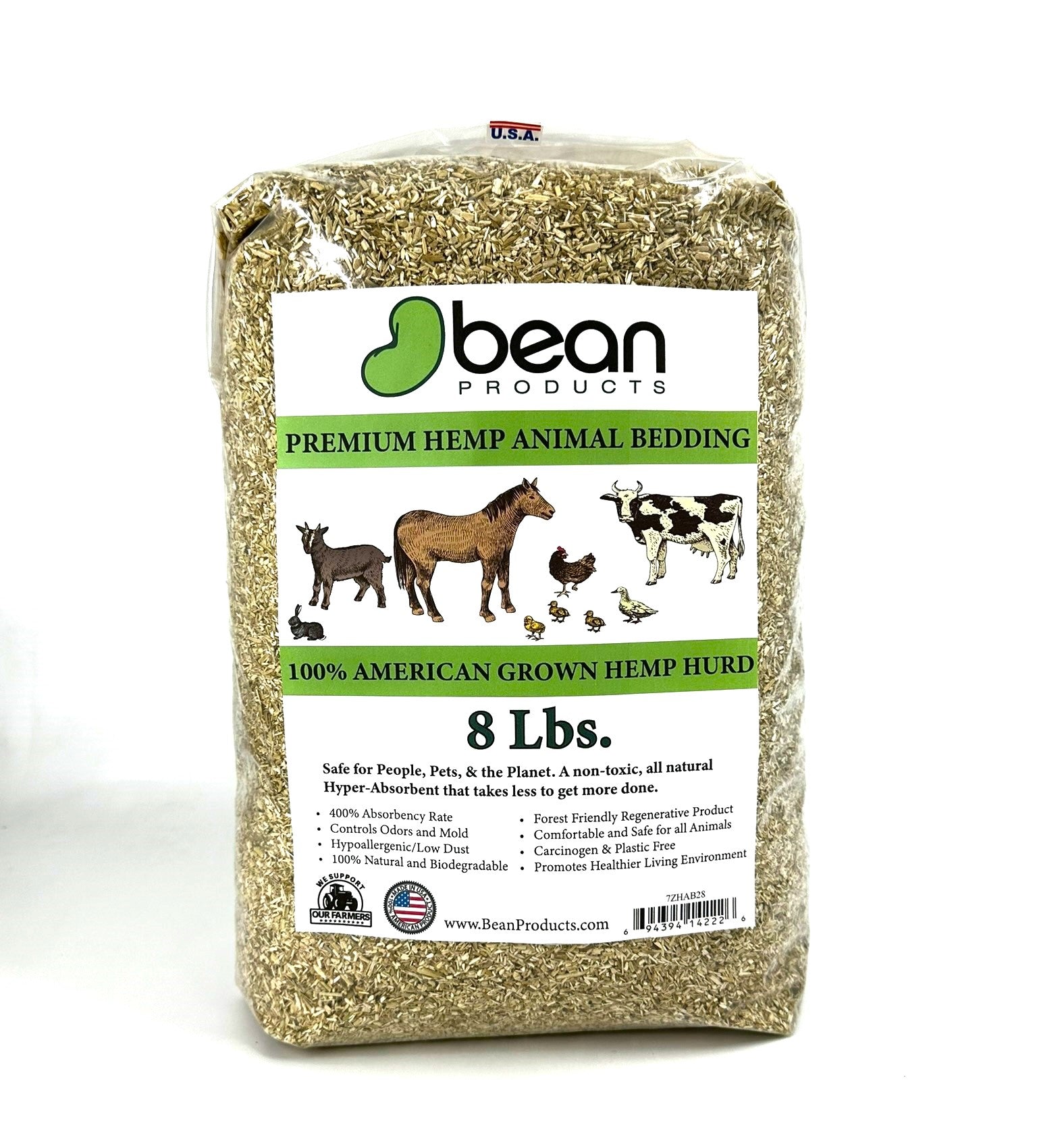Natural Hemp Cat Litter - Non-Clumping, USA Made