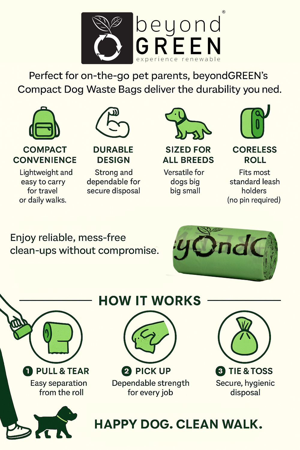 Compostable Dog Poop Bags - 750 Bags