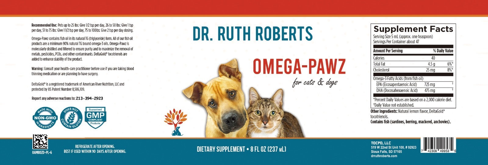 Omega Pawz - Liquid Omega 3 Oil for Dogs and Cats