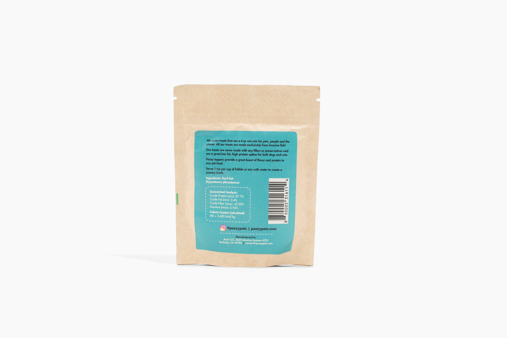 Single Ingredient Pet Food Topper - Devil Fish