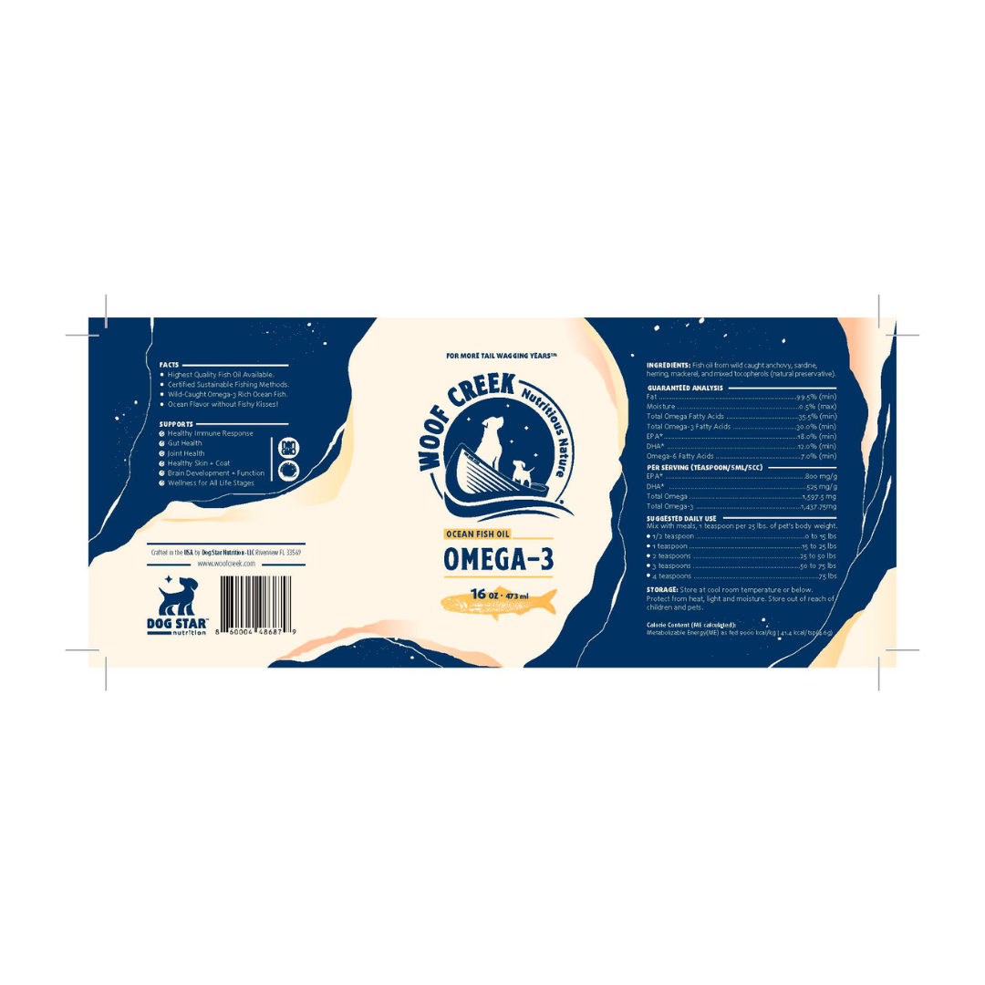 Omega-3 Ocean Fish Oil for Dogs + Cats