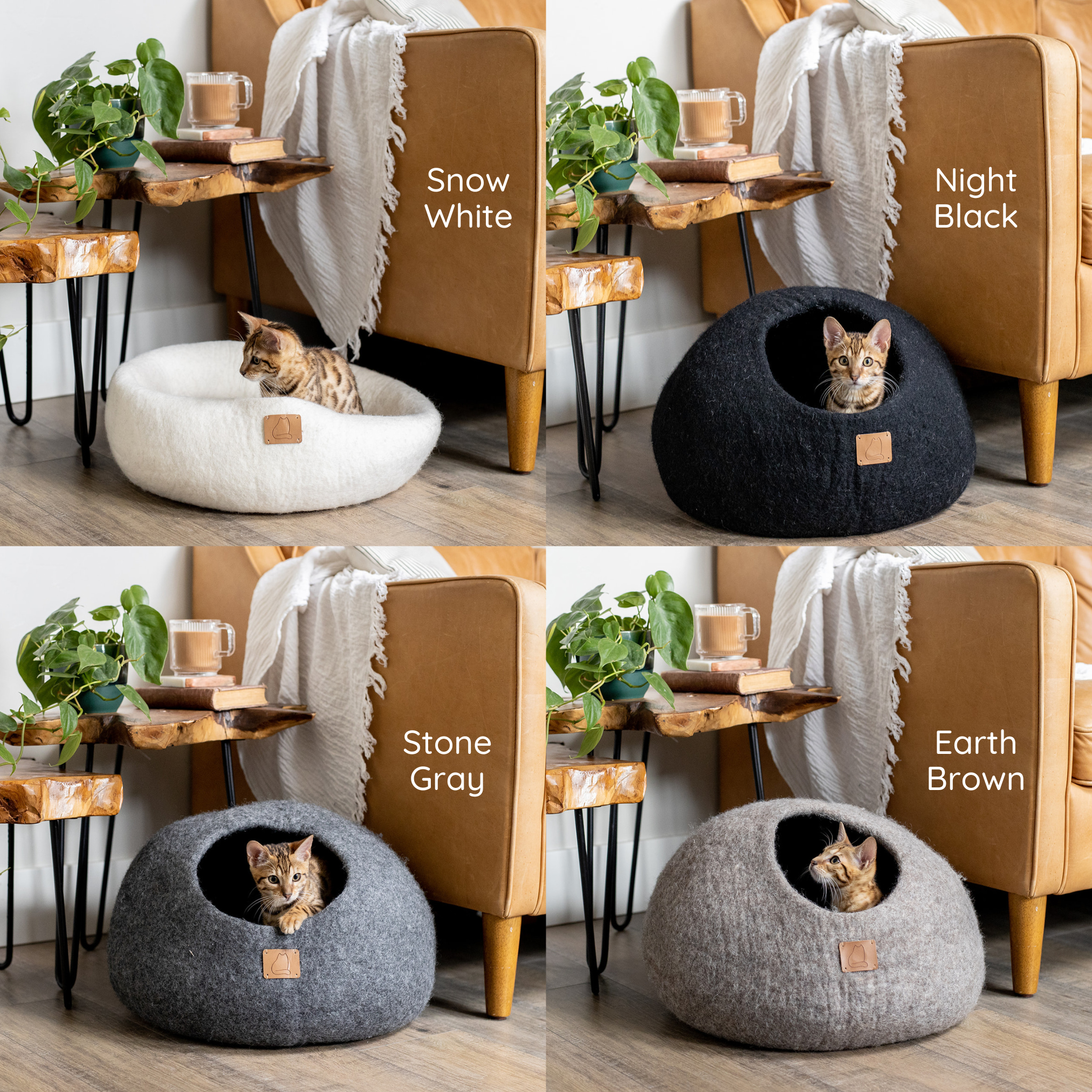 Organic Wool Cat Cave - Natural & Zero Waste