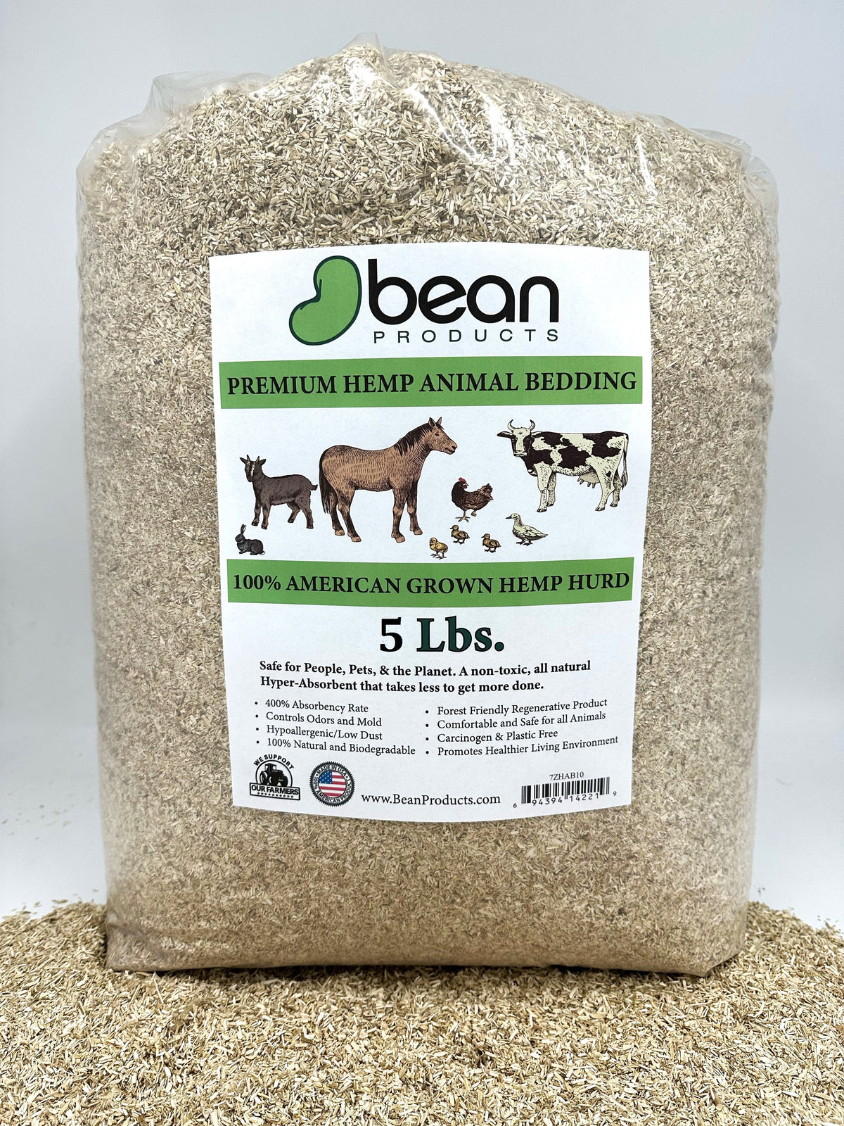 Natural Hemp Cat Litter - Non-Clumping, USA Made