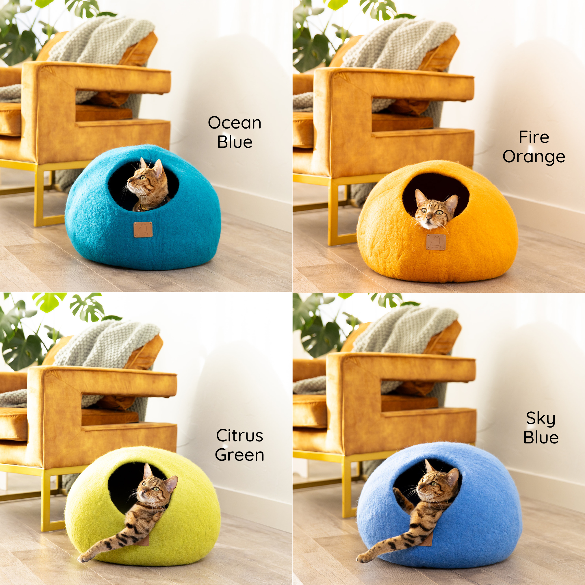 Organic Wool Cat Cave - Natural & Zero Waste
