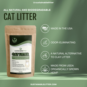 Natural Cat Litter - 100% Organic Hemp