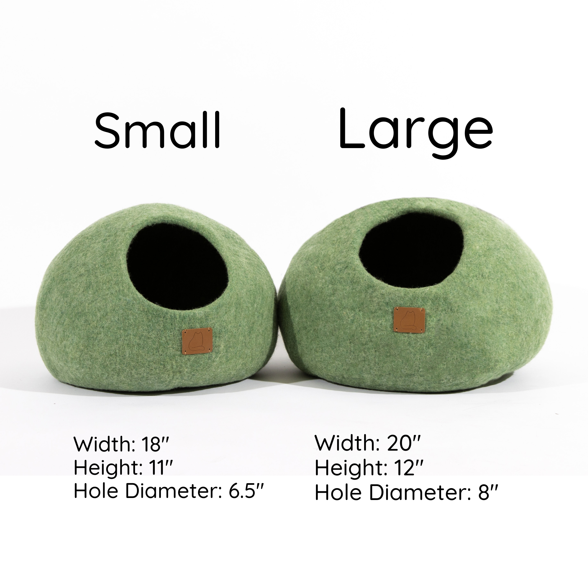 Round Style Cat Cave with Organic Wool