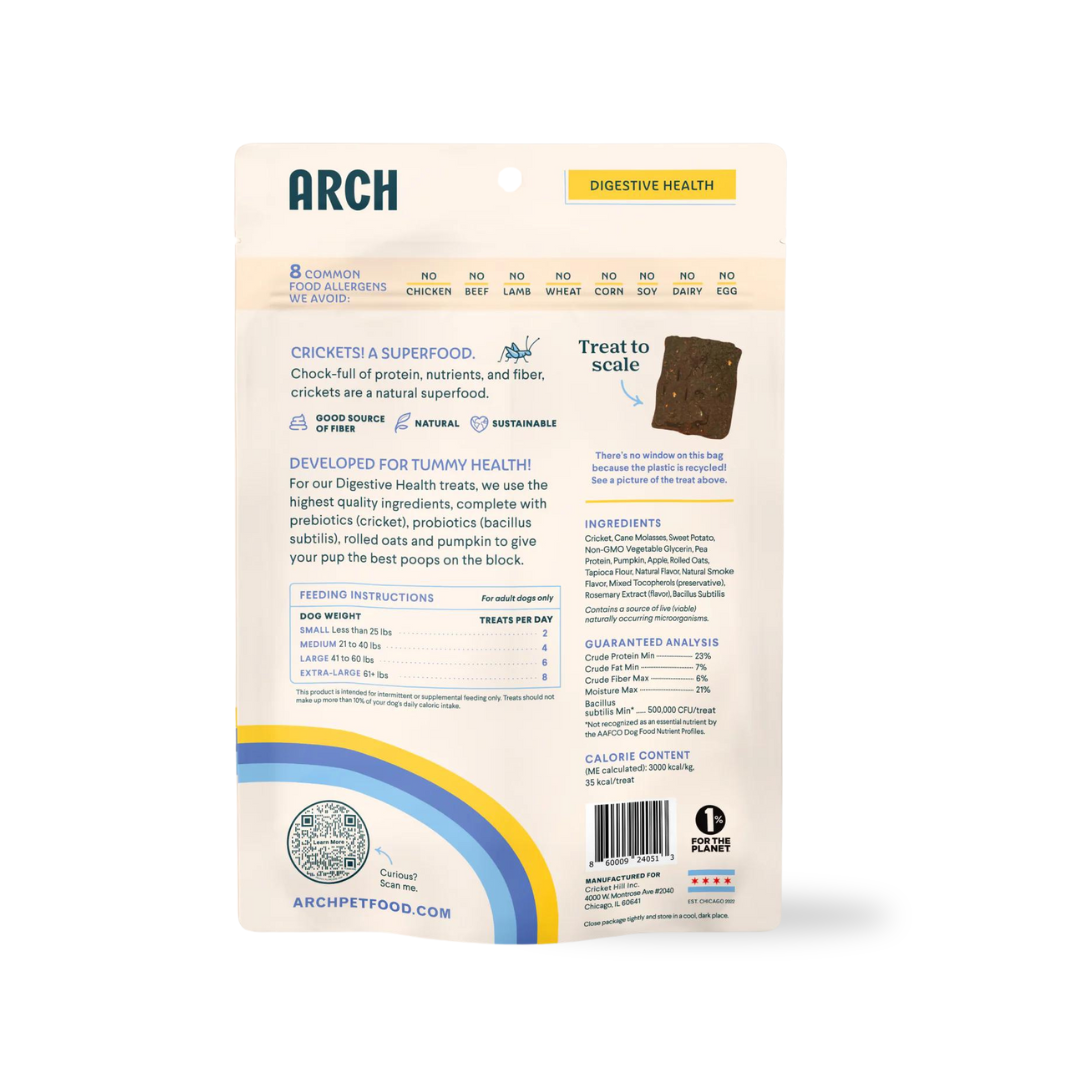 Digestive Health Dog Treats for Sensitive Stomachs with Cricket Protein