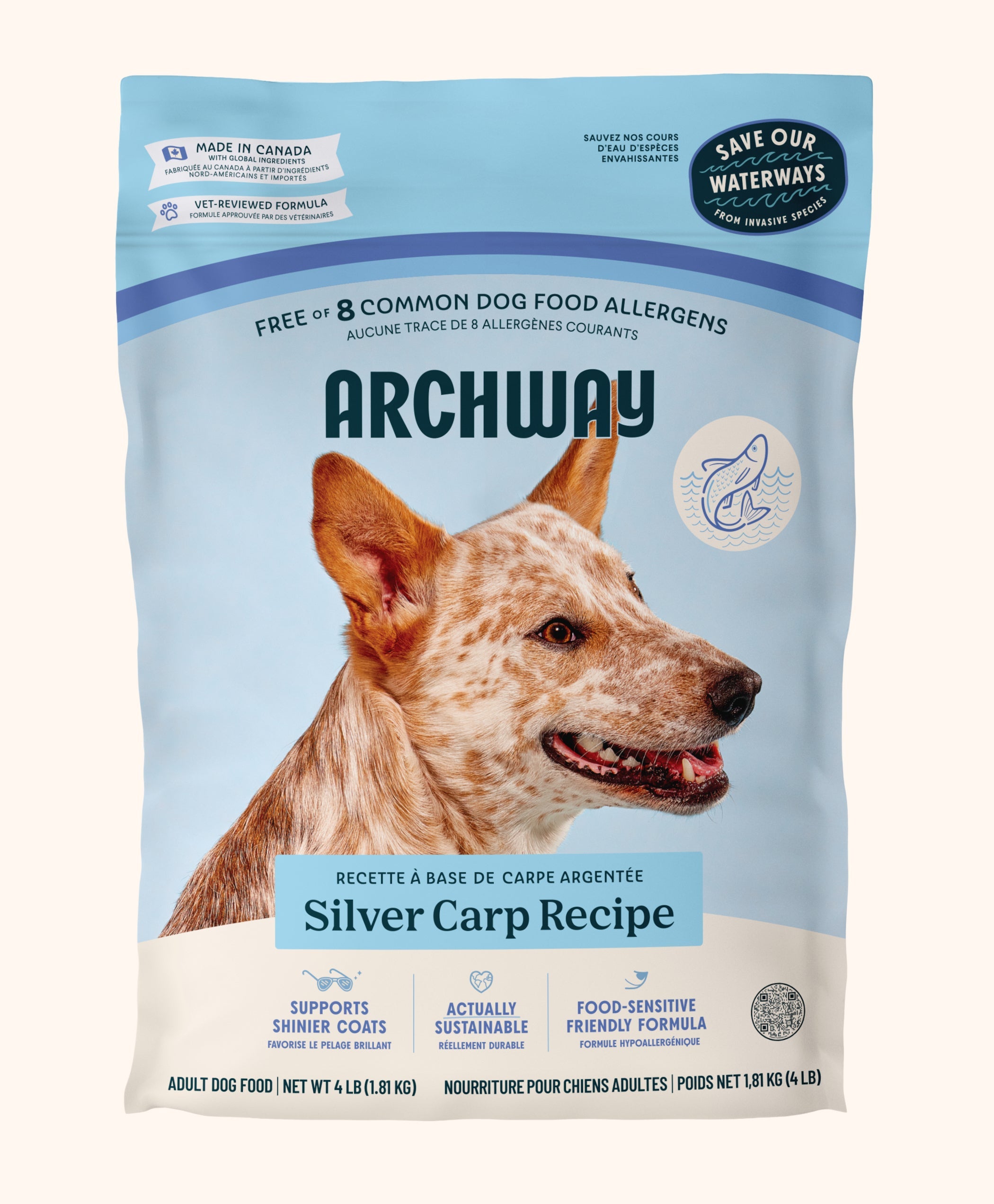 Silver Carp Hypoallergenic Dog Food with Grains