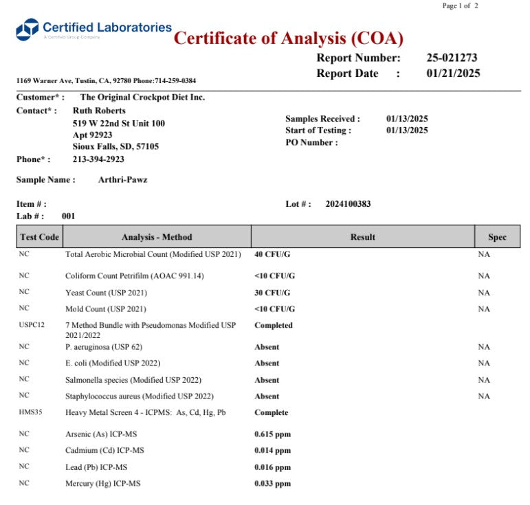 Arthri-Pawz – Glucosamine for Cats and Dogs