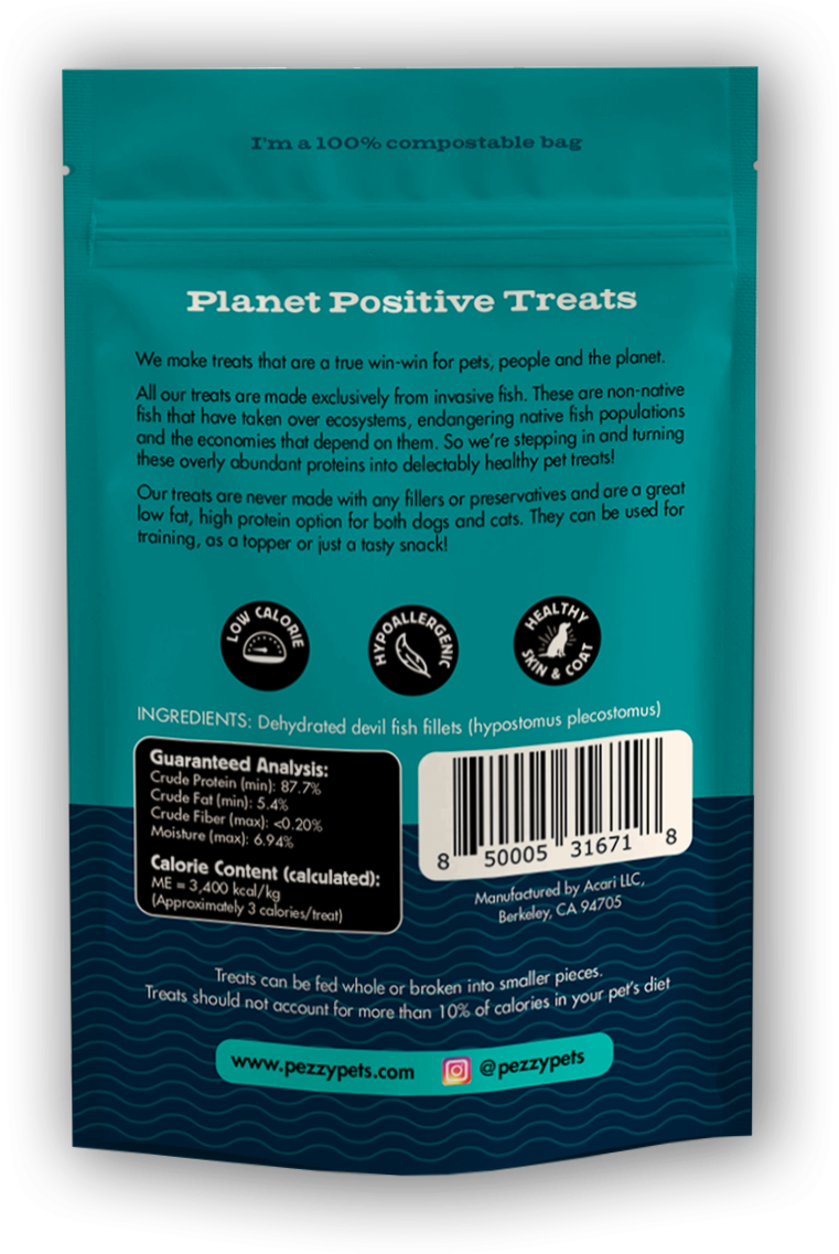 Devil Fish Dog Treat Strips - Single Ingredient Treat