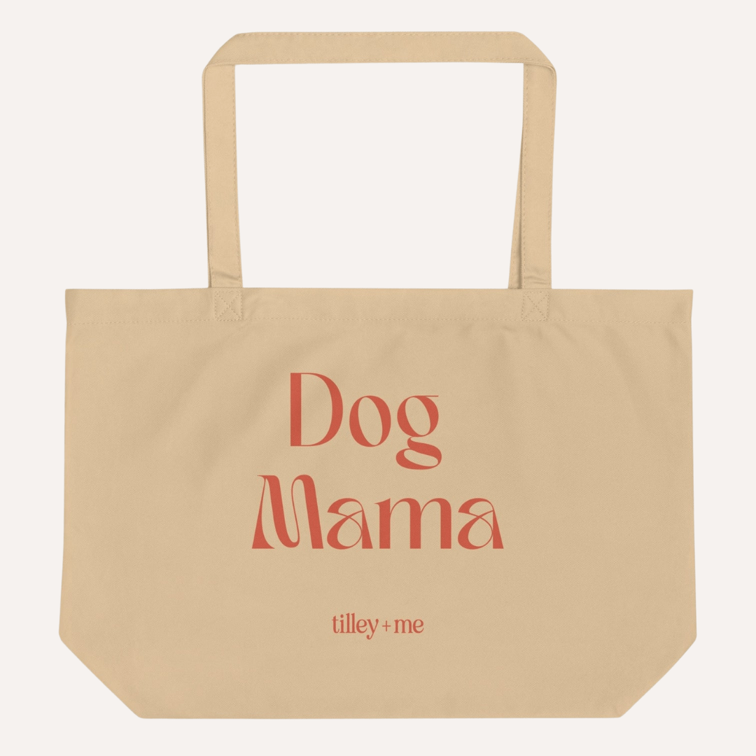 Organic Cotton Dog Mom Tote Bag - Dog Mama