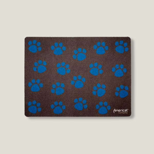 Americat Company: Waterproof Cat Food & Water Placemat - Paw Prints