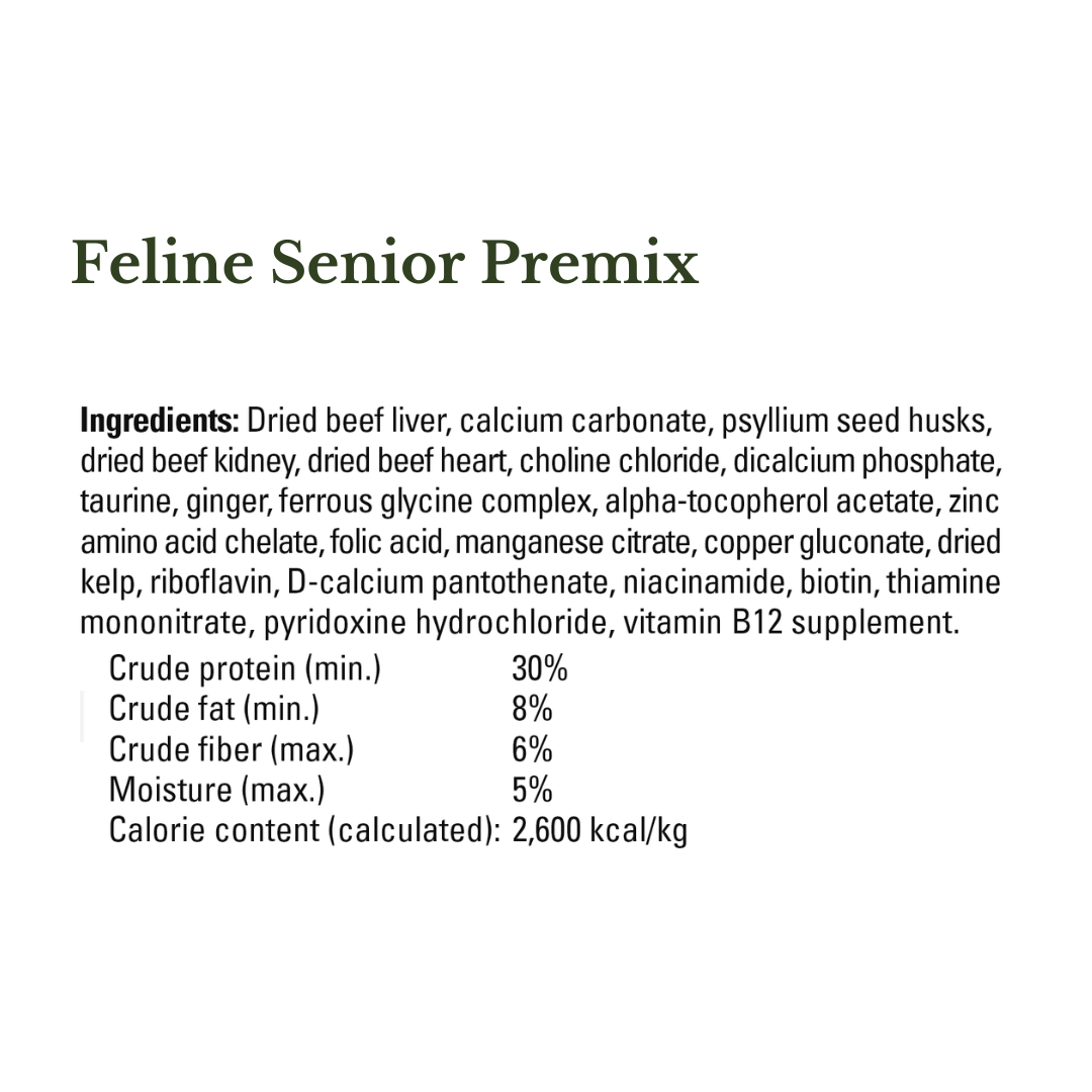 Holistic Vet Blend Feline Premix - Homemade Cat Food Supplement