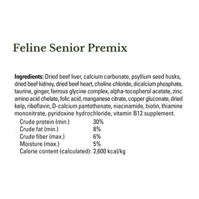 feline senior premix ingredients