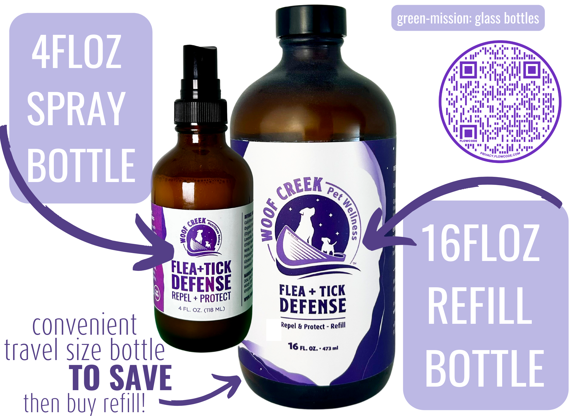 Organic Flea + Tick Spray for Dogs + Cats