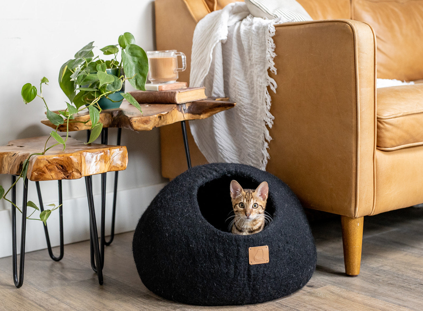 Organic Wool Cat Cave - Natural & Zero Waste