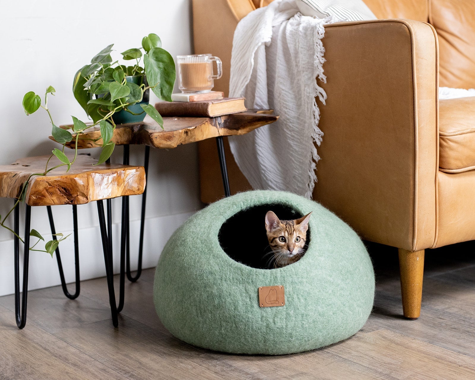 Organic Wool Cat Cave - Natural & Zero Waste