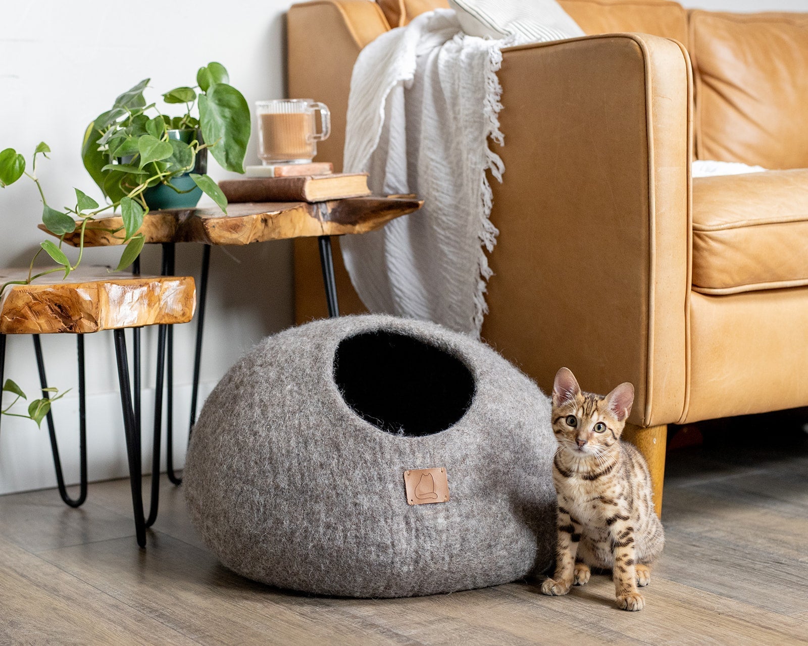 Organic Wool Cat Cave - Natural & Zero Waste