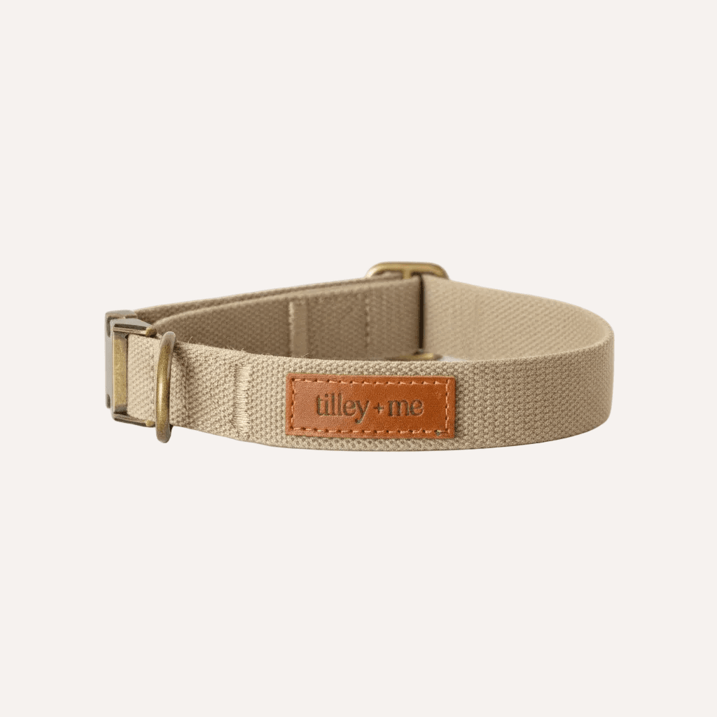 Cotton & Hemp Dog Collar | Adjustable Soft Fabric Dog Collar