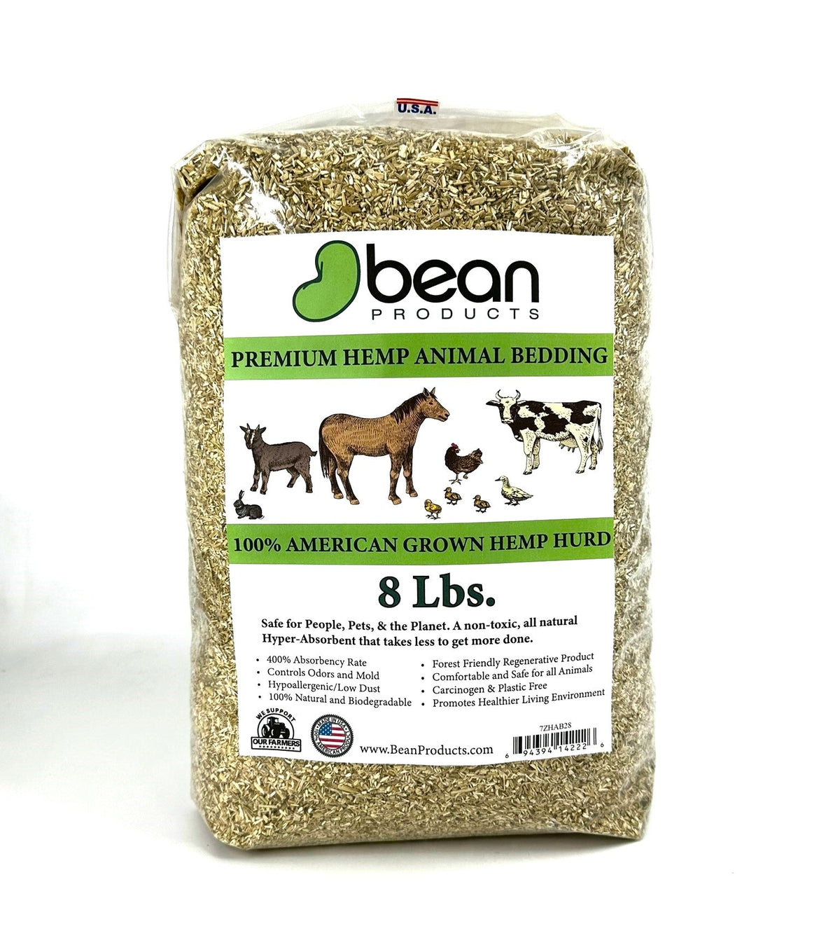 Natural Hemp Cat Litter - Non-Clumping, USA Made