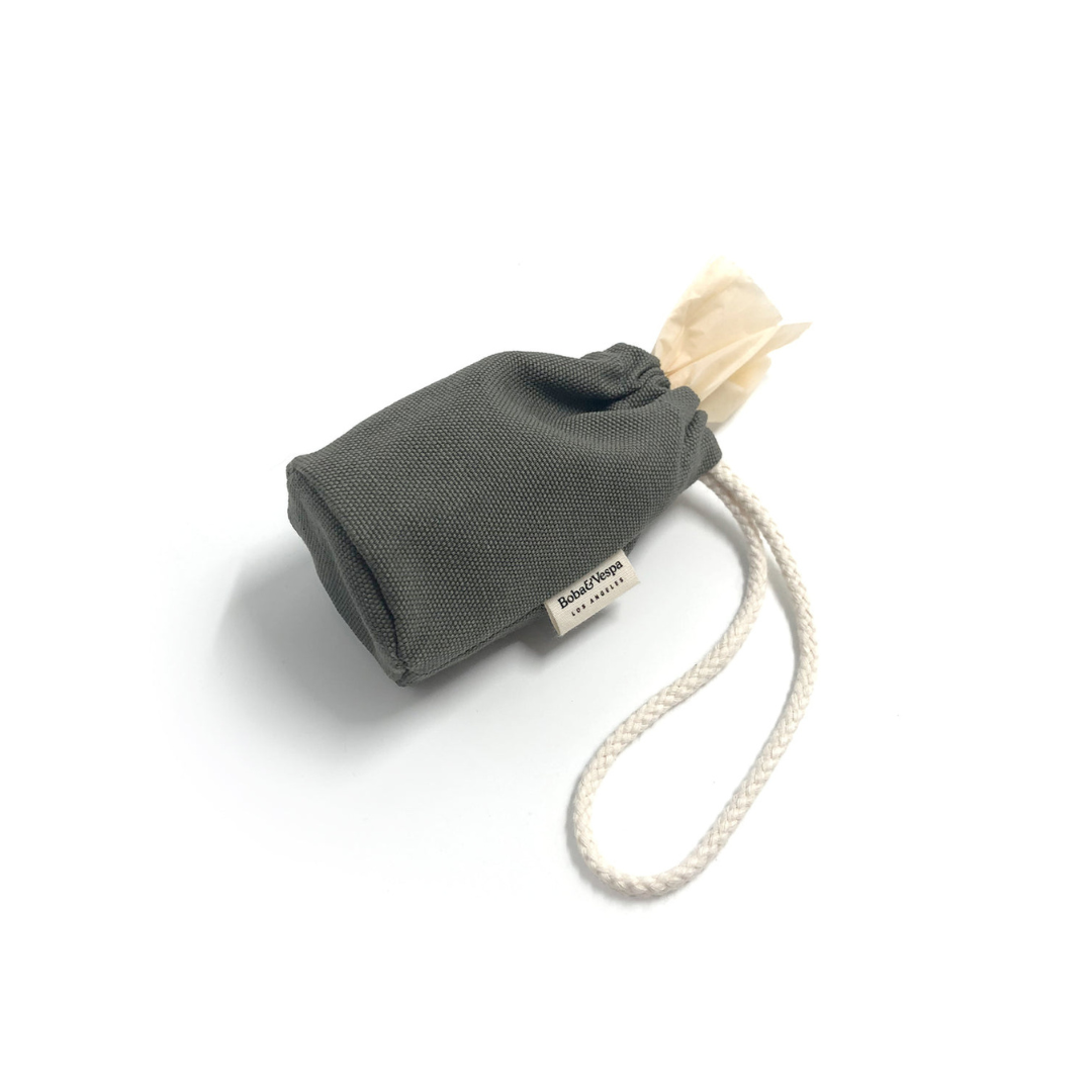 Cloth Dog Poop Bag Holder in Cotton Canvas