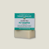 Natural Pet Shampoo Bar with Coconut Oil & Milk (For Dogs, Cats, Ferrets)