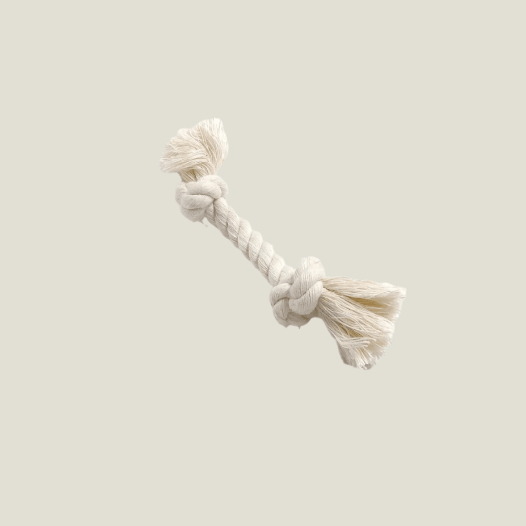  Cotton Rope Dog Toy in organic fibers with two knots