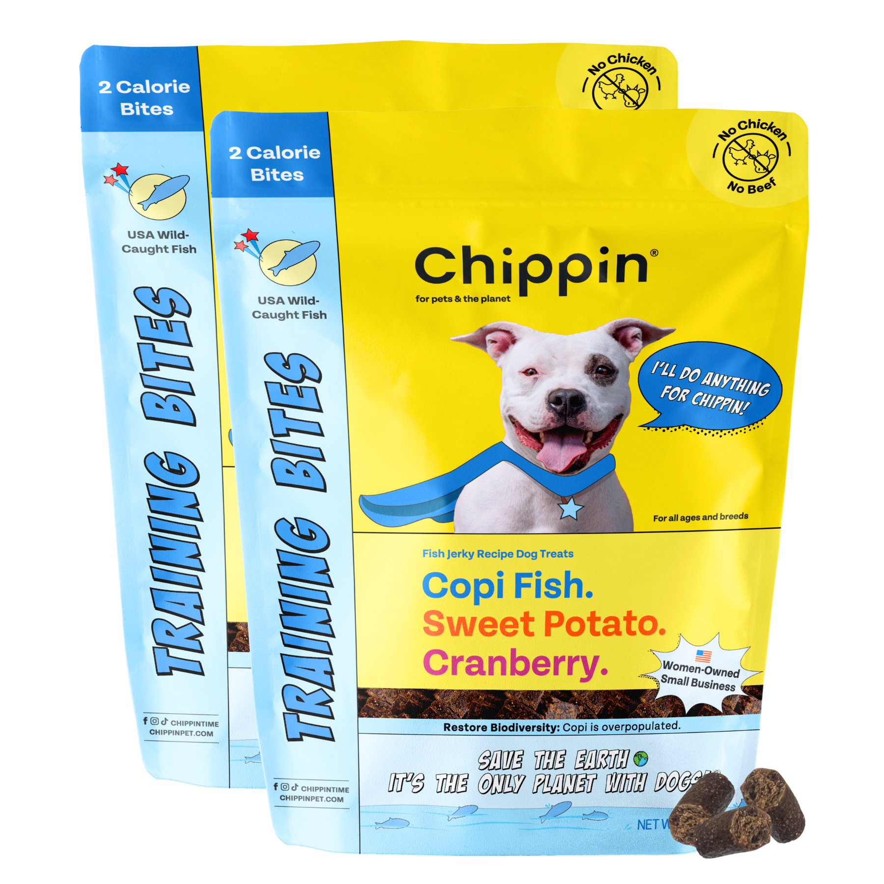 two packs of chippin training bites.