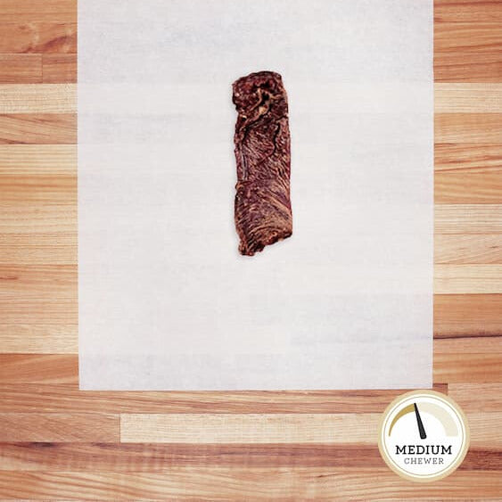 Small piece of beef weasand on parchment paper.