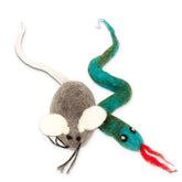 Wool Mouse/Snake Cat Toy (Pair)