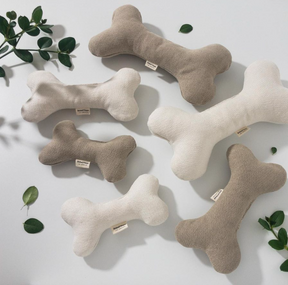 Ivory and taupe dog bones different sizes