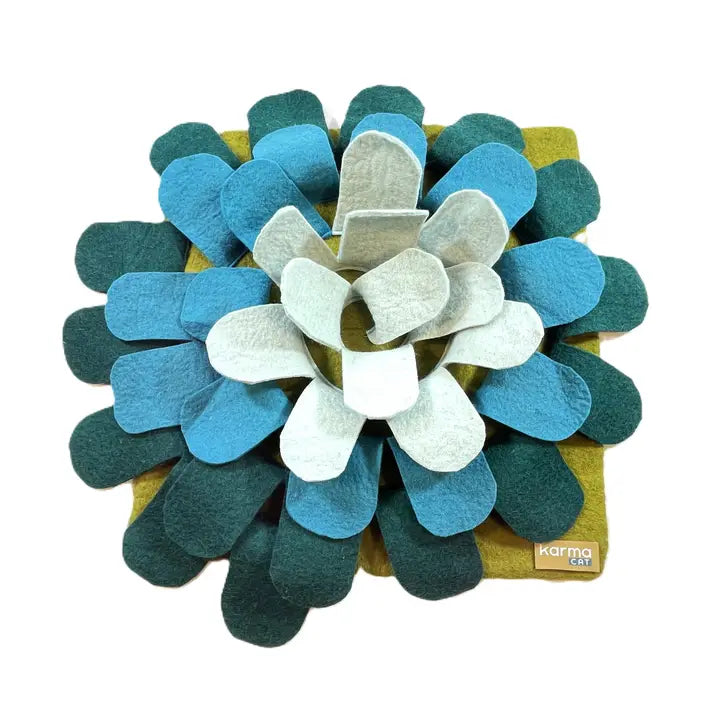 blue flower activity mat for dogs and cats