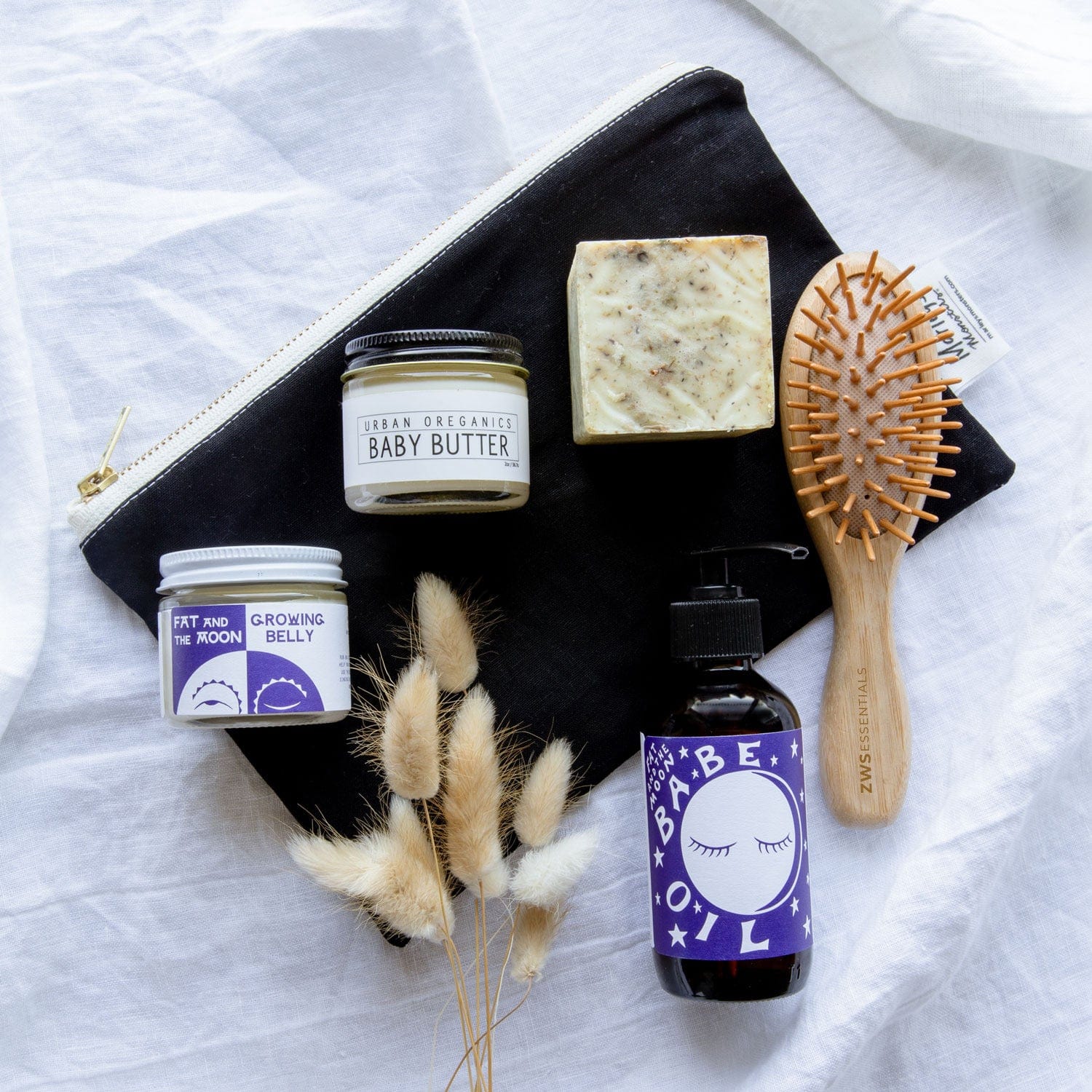 Collection of skincare and hair care products on a white background