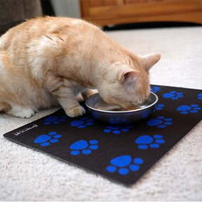Americat Company Cat Feeding Mat for Food and Water Bowls - Machine Washable, Waterproof, Eco-Friendly, No-Slip, Made in USA Cat Placemat (cats)